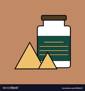 Flat icon design collection jar and pyramids vector image