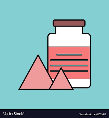 Flat icon design collection jar and pyramids vector image