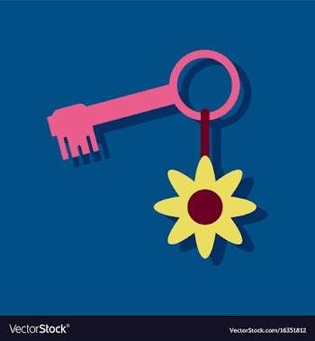 Flat icon design collection key and key fob in vector image