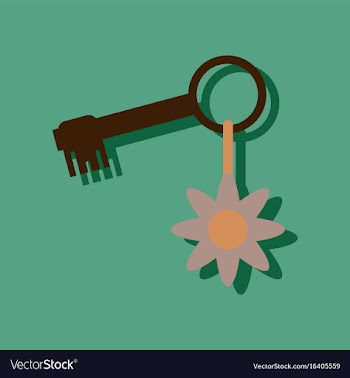 Flat icon design collection key and key fob in vector image