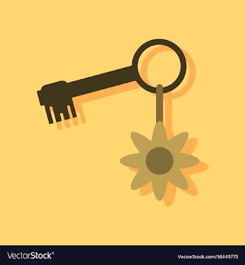 Flat icon design collection key and key fob in vector image