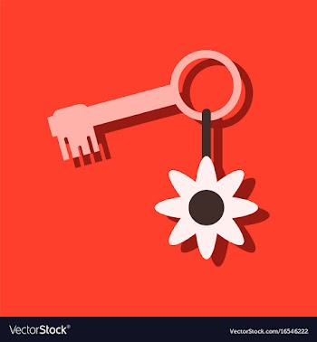 Flat icon design collection key and key fob in vector image