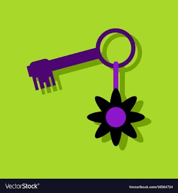 Flat icon design collection key and key fob in vector image