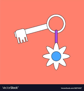 Flat icon design collection key and key fob vector image