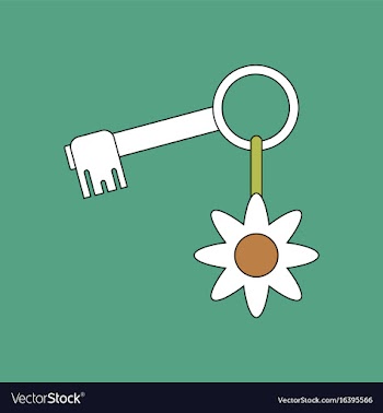 Flat icon design collection key and key fob vector image