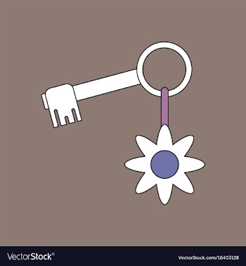 Flat icon design collection key and key fob vector image