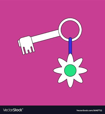 Flat icon design collection key and key fob vector image