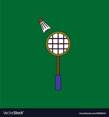 Flat icon design collection kids badminton vector image