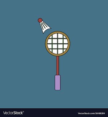 Flat icon design collection kids badminton vector image