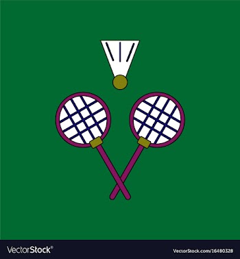 Flat icon design collection kids badminton vector image