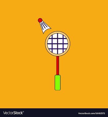 Flat icon design collection kids badminton vector image