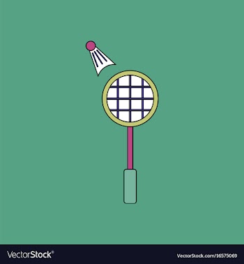 Flat icon design collection kids badminton vector image