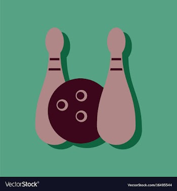 Flat icon design collection kids bowling in vector image