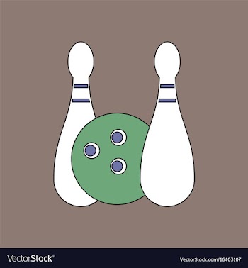 Flat icon design collection kids bowling vector image