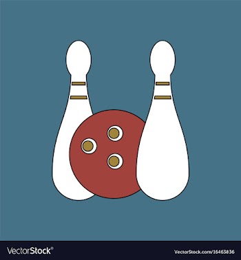 Flat icon design collection kids bowling vector image