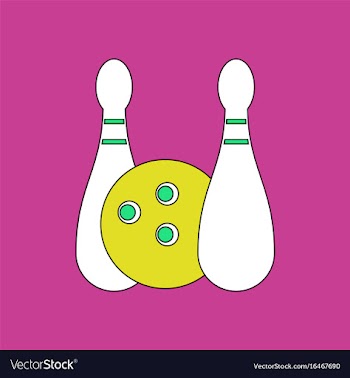 Flat icon design collection kids bowling vector image