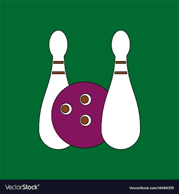 Flat icon design collection kids bowling vector image