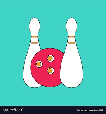 Flat icon design collection kids bowling vector image