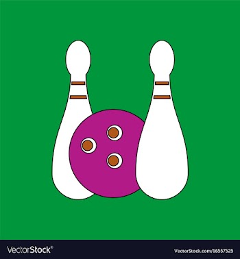 Flat icon design collection kids bowling vector image