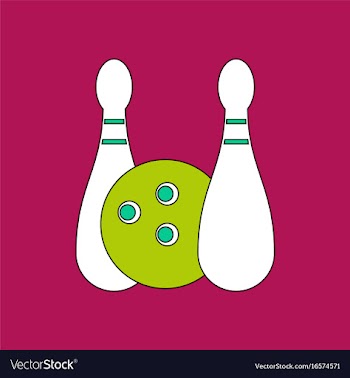 Flat icon design collection kids bowling vector image