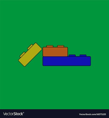 Flat icon design collection kids constructor vector image