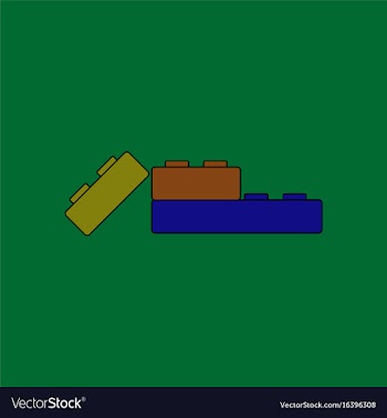 Flat icon design collection kids constructor vector image