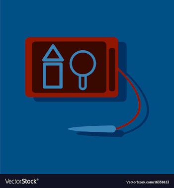 Flat icon design collection kids drawing board in vector image