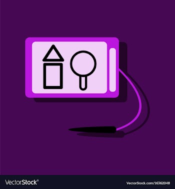 Flat icon design collection kids drawing board in vector image