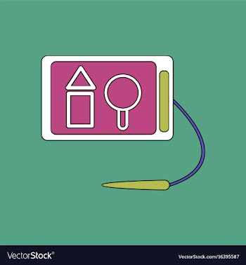 Flat icon design collection kids drawing board vector image