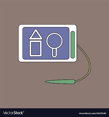 Flat icon design collection kids drawing board vector image
