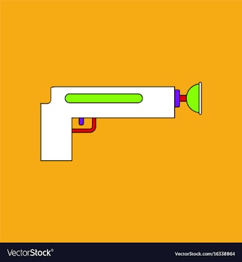 Flat icon design collection kids gun vector image