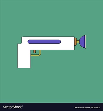 Flat icon design collection kids gun vector image