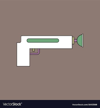 Flat icon design collection kids gun vector image