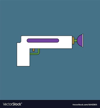 Flat icon design collection kids gun vector image