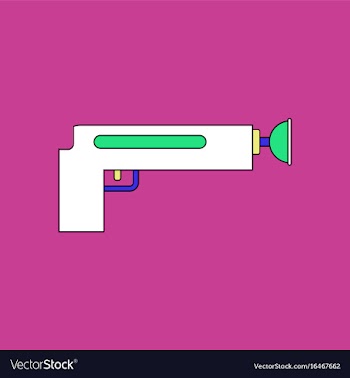 Flat icon design collection kids gun vector image