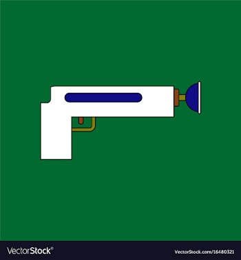 Flat icon design collection kids gun vector image