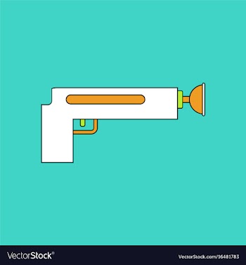 Flat icon design collection kids gun vector image