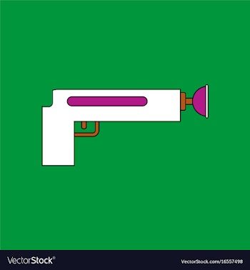 Flat icon design collection kids gun vector image