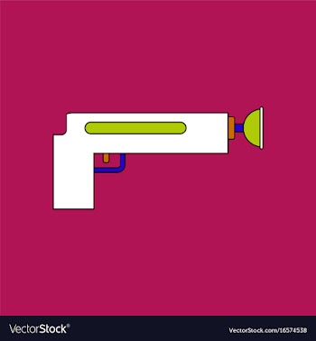 Flat icon design collection kids gun vector image