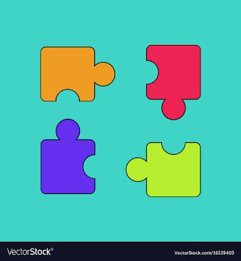 Flat icon design collection kids puzzle vector image