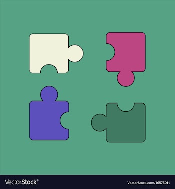 Flat icon design collection kids puzzle vector image