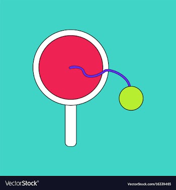 Flat icon design collection kids racket and ball vector image