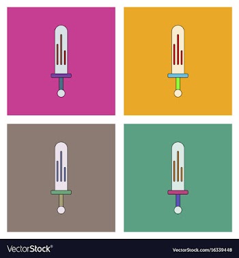 Flat icon design collection kids sword vector image