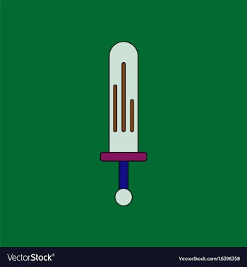 Flat icon design collection kids sword vector image