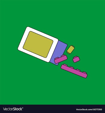 Flat icon design collection kids toy constructor vector image