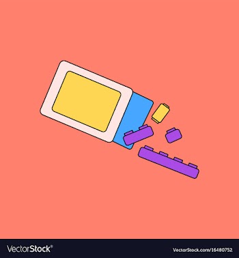 Flat icon design collection kids toy constructor vector image