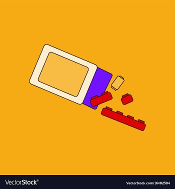 Flat icon design collection kids toy constructor vector image