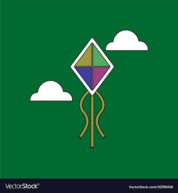 Flat icon design collection kids toy kite vector image