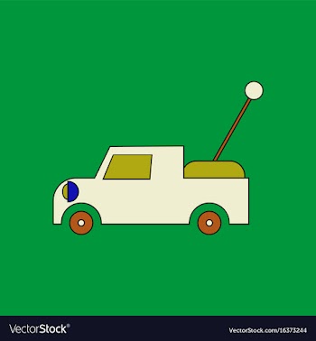 Flat icon design collection kids truck vector image