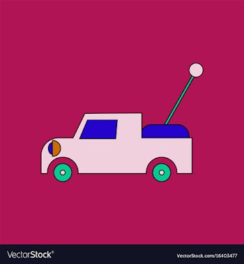 Flat icon design collection kids truck vector image